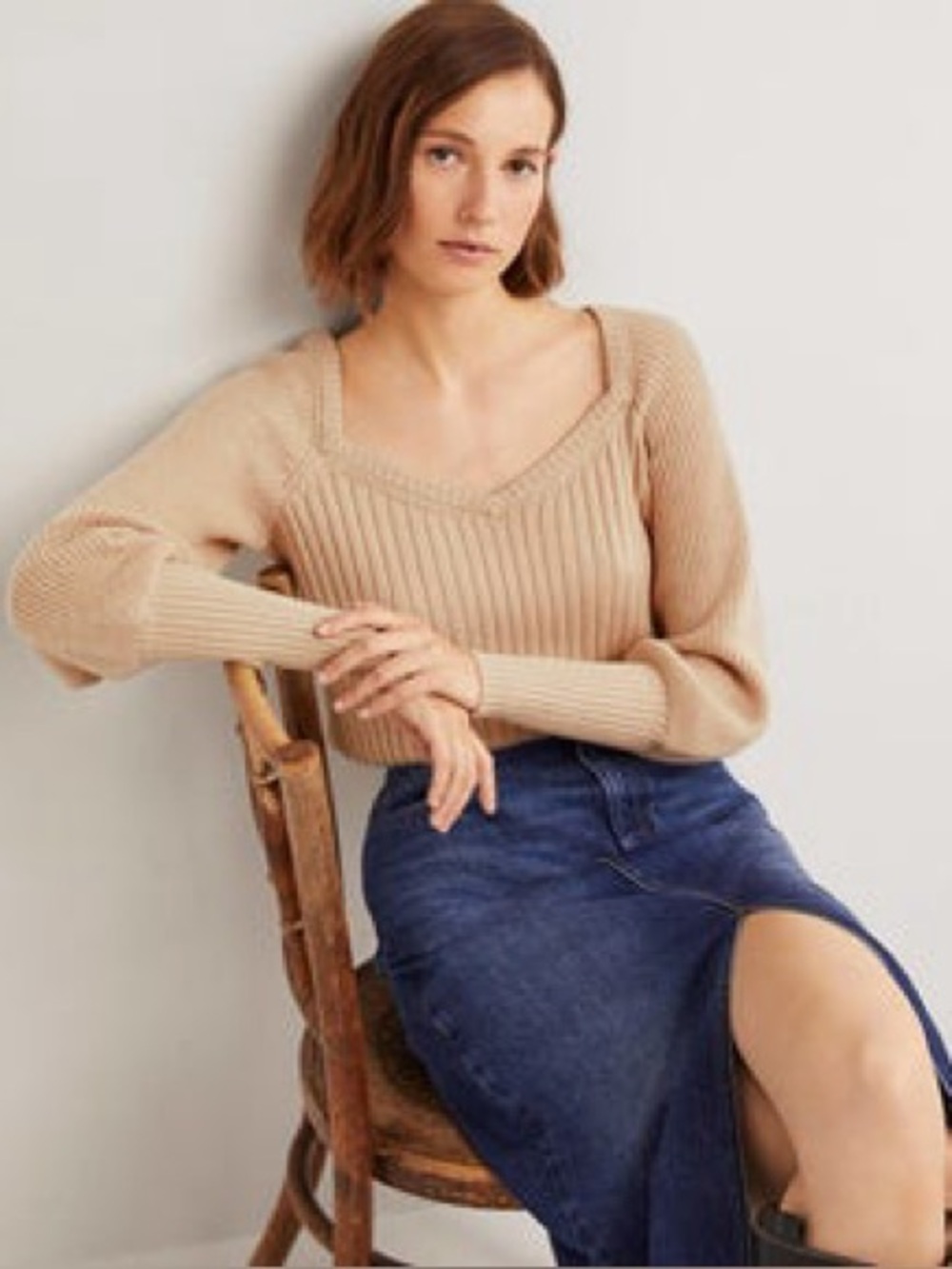 Boden Sweetheart Neck Blouson Jumper-NWT Sz 6